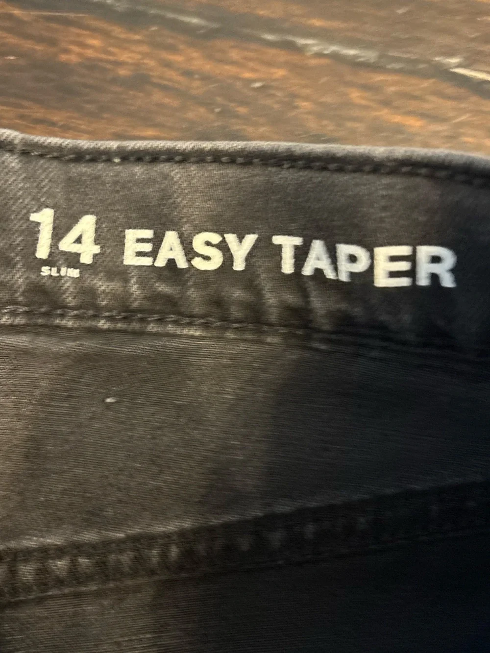 Gap Distressed Black Jeans - Size 14 easy taper slim